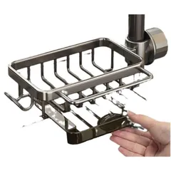 Kệ Inox Đựng Đồ Gắn Vòi Nước Đa Năng - Giá Treo Tiện Lợi Cho Đồ Rửa Chén Bát