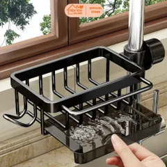 Kệ Inox Đựng Đồ Gắn Vòi Nước Đa Năng - Giá Treo Tiện Lợi Cho Đồ Rửa Chén Bát