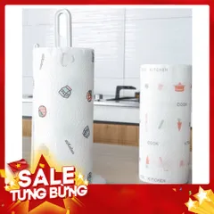 Cuộn khăn lau đa năng màu trăng, giấy lau bếp 50 tờ tiện lợi, tiết kiệm có thể giặt để tái sử dụng