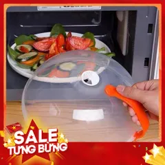 Nắp Đậy Thực Phẩm Dùng Trong Lò Vi Sóng Có Tay Cầm Nhựa PP Chịu Nhiệt, Giữ Sạch Lò