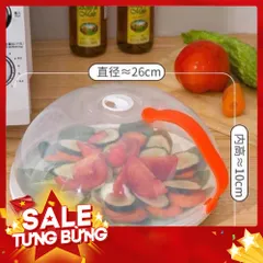Nắp Đậy Thực Phẩm Dùng Trong Lò Vi Sóng Có Tay Cầm Nhựa PP Chịu Nhiệt, Giữ Sạch Lò