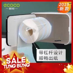 Hộp Đựng Giấy Vệ Sinh Ecoco Hình Chữ Nhật - Kèm Miếng Dán Cực Chắc