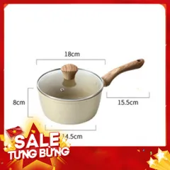 Nồi chống dính vân đá có đáy từ 18cm