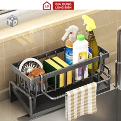 Giá Để Đồ Rửa Bát Tích Hợp Thanh Treo - Kích Thước 23cm, Tiện Lợi Cho Mọi Không Gian Bếp