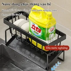 Giá Để Đồ Rửa Bát Tích Hợp Thanh Treo - Kích Thước 23cm, Tiện Lợi Cho Mọi Không Gian Bếp