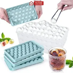 Khay đá viên bi 33 ô rất dễ lấy đá khuôn làm thạch hoa quả hình ngộ nghĩnh