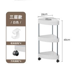 kệ góc tường tam giác 3 tầng có bánh xe di chuyển
