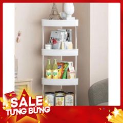 kệ góc tường tam giác 3 tầng có bánh xe di chuyển