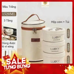 Hộp cơm giữ nhiệt 1520ml kèm túi đũa thìa