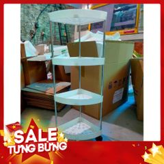 kệ góc tường tam giác 3 tầng có bánh xe di chuyển