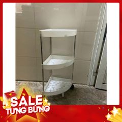 kệ góc tường tam giác 3 tầng có bánh xe di chuyển