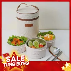 Hộp cơm giữ nhiệt 1520ml kèm túi đũa thìa