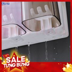 Giá Để Bàn Chải Dán Tường Kèm Nhả Kem Đánh Răng Tự Động - Tặng Kèm 3 Cốc Tiện Lợi