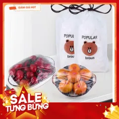 Túi100 Màng Bọc Thực Phẩm Túi Gấu Có Chun Co Giãn Tái Sử Dụng
