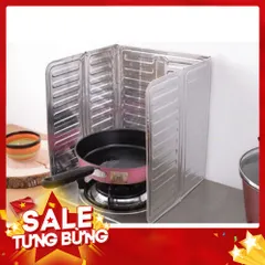 Tấm Chắn Dầu Mỡ Vách Ngăn Nhôm - Gấp Gọn Tiện Dụng Cho Nhà Bếp Họa Tiết Hoa Văn