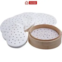 100 Tờ giấy nến đục lỗ size 23cm dùng cho nồi chiên không dầu hoặc lót bánh