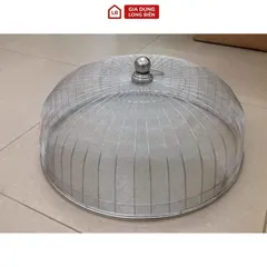 Lồng bàn tròn inox bao lưới đường kính 50cm giúp bảo vệ thức ăn, tránh bụi bẩn và côn trùng