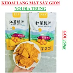 [Combo 3 Gói] Khoai Lang Mật Sấy Giòn KAILIYOU Nội Địa Trung - Khoai Lát Mỏng Siêu Giòn, Đồ Ăn Vặt Healthy (3x250g)