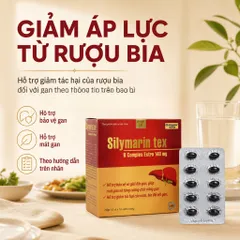 (Đỏ) Viên uống SILYMARIN TEX ĐỎ 100V tốt cho gan, bồi bổ gan, bảo vệ và giải độc gan, làm mát gan
