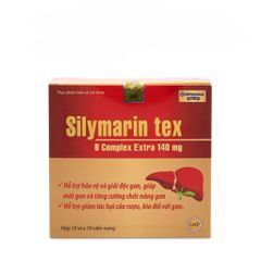 Viên uống bổ gan Silymarin Tex cao atiso, cao cà gai leo giảm xơ gan, men gan, viêm gan - 100 viên [Silymarin Tex Đỏ]