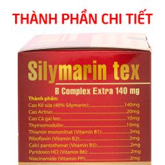 Viên uống bổ gan Silymarin Tex cao atiso, cao cà gai leo giảm xơ gan, men gan, viêm gan - 100 viên [Silymarin Tex Đỏ]