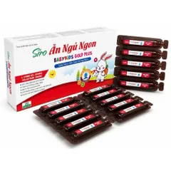 siro ăn ngủ ngon baby kids gold plus ăn ngon hỗ trợ bé ăn ngon ngủ tốt bé thông minh tăng đề kháng hộp 20 ống
