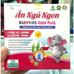 siro ăn ngủ ngon baby kids gold plus ăn ngon hỗ trợ bé ăn ngon ngủ tốt bé thông minh tăng đề kháng hộp 20 ống
