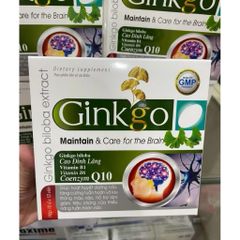 Ginkgo biloba, q10, cao đinh lăng giúp tăng lưu thông máu não, bổ não, cải thiện đau đầu, chóng mặt. H100v
