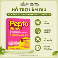 Viên nhai Pepto Bismol Original Chewable Tablets 30 Viên Vị Gốc - Nội địa Mỹ