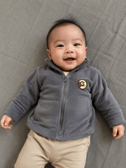 Hàng QC - Áo khoác lông nhung gấu cute đáng yêu ấm áp thu đông phong cách hàn quốc cho bé