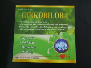 Ginkobiloba Hỗ Trợ Lưu Thông Tuần Hoàn Não- Hộp 100 viên
