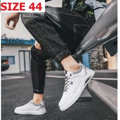 [ SIZE 44 ] Giày Nam Trắng Kiểu Dáng Đẹp Chất Da Bền Dễ Đi Dễ Phối Đồ Phong Cách Hàn Quốc - 0606
