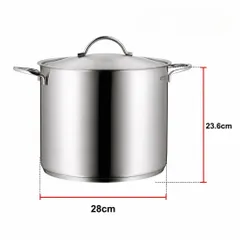 Nồi Luộc Gà WMF 28cm 14L Chính Hãng Đức - Thép Không Gỉ Cromargan Cao Cấp, Thiết Kế Hiện Đại, Tiện Dụng Cho Mọi Bữa Ăn
