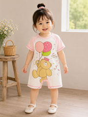 Hàng QC - Bodysuit gấu cute đáng yêu dễ thương mùa hè mát mẻ cho bé gái