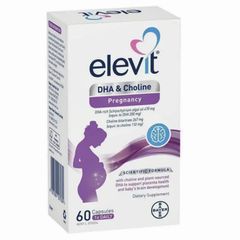 Viên uống DHA & Choline cho Mẹ Bầu Elevit DHA & Choline Pregnancy 60 viên - Bổ Sung Dinh Dưỡng cho Mẹ Bầu & Thai Nhi - S/P Chuẩn Úc