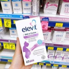 Viên uống DHA & Choline cho Mẹ Bầu Elevit DHA & Choline Pregnancy 60 viên - Bổ Sung Dinh Dưỡng cho Mẹ Bầu & Thai Nhi - S/P Chuẩn Úc