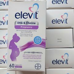 Viên uống DHA & Choline cho Mẹ Bầu Elevit DHA & Choline Pregnancy 60 viên - Bổ Sung Dinh Dưỡng cho Mẹ Bầu & Thai Nhi - S/P Chuẩn Úc