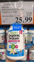 Bột Protein Hữu Cơ Orgain Organic Protein 1.22 kg - 21g Protein Thực Vật [Vegan] - Hương Vanilla Bean & Chocolate - Hàng nội địa USA