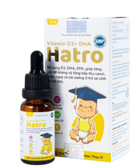 Dung dịch bổ sung Vitamin D3, DHA, EPA tăng đề kháng, giảm nguy cơ còi xương Vitamin D3+ DHA Hatro (20ml)