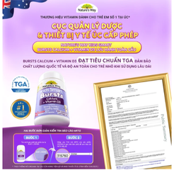 Viên uống bổ sung canxi và vitamin D3 giúp xương và răng chắc khỏe Nature's Way Kids Smart Bursts Calcium + Vitamin D3 (Hộp 50 viên)