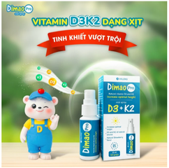 Chai xịt giúp tăng cường hấp thu canxi Dimao Pro Oral Spray D3 + K2 Valens (25ml)