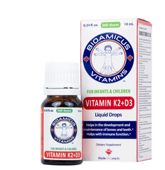 Dung dịch uống hỗ trợ tăng cường hấp thu Calcium Bioamicus Vitamin K2 & D3 (10ml)