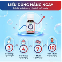 Dung dịch uống hỗ trợ tăng cường hấp thu Calcium Bioamicus Vitamin K2 & D3 (10ml)