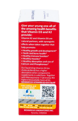 Dung dịch uống hỗ trợ tăng cường hấp thu Calcium Bioamicus Vitamin K2 & D3 (10ml)