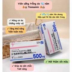 Viên Uống Trắng Da Sạch Nám Transamin 500mg – Giúp Mờ Nám, Trắng Da Hiệu Quả, Nhật Bản, Hộp 100 Viên 771668