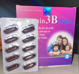 Vitamin 3B Viphar Bổ Sung Vitamin B1B6B12- Hộp 100 Viên Nang Mềm