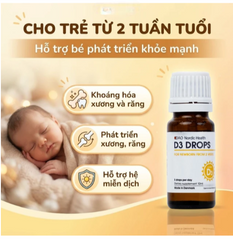 Dung dịch hỗ trợ phát triển xương, răng cho trẻ D3 Drops DAO Nordic Health (10ml)