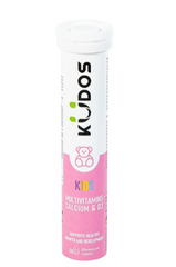 Viên sủi bổ sung calci và vitamin cho trẻ em Kudos Kids Multivitamins Plus Calcium & D3 hương dưa hấu (20 viên)