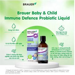 Siro giúp bổ sung lợi khuẩn, tốt cho đường ruột Immune Defence Probiotic Liquid Brauer (45ml)