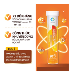 Viên sủi tăng cường sức đề kháng cho cơ thể Optimax Immunity Booster Vid-Fighter (20 viên)